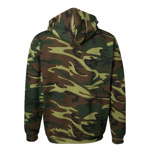 Sweat à capuche camouflage personnalisé en éponge française 100% coton respirant solide motif Vintage porter grandes poches avant brodé automne - Product Image 4