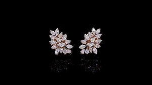 Boucles d'oreilles en diamant de laboratoire de qualité supérieure, forme poire, marquise, feuille, élégantes, forme poire, ronde, taille brillante, bijoux cadeau - Product Image 6