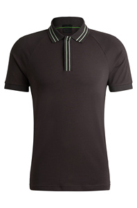Nouveau design de t-shirt polo pour hommes t-shirt polo à manches courtes avec logo personnalisé t-shirt polo respirant coupe ajustée et couleur noire - Product Image 5