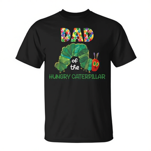 Camiseta familiar de cumpleaños para papá, niños y niñas con diseño de oruga hambrienta - Product Image 2