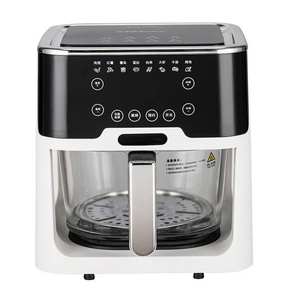 Friteuse à air électrique moderne tendance 2026 en acier inoxydable avec écran LCD, sans huile, multifonctionnelle, avec revêtement intérieur en verre sans retournement - Product Image 1