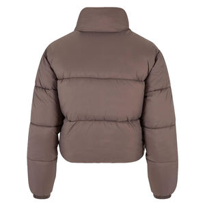 Chaqueta Corta Acolchada para Mujer, Chaqueta Abullonada de Manga Larga con Cuello Alto, Cierre de Cremallera, Acolchada, con Cordón Ajustable y Bolsillos - Product Image 6