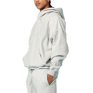 Ensemble sweat-shirt et jogging personnalisé pour homme, molleton uni, 200 options de couleurs, streetwear surdimensionné, marque privée, vente en gros - Product Image 2