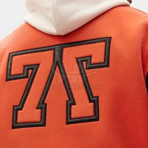 แจ็คเก็ตเลตเตอร์แมนฤดูหนาวแบบระบายอากาศได้ดี เป็นมิตรกับสิ่งแวดล้อม ขายดีที่สุด พร้อมปกตั้งและโลโก้ด้านหน้า ปรับแต่งได้สำหรับผู้ชาย - Product Image 5