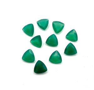 Ónice Verde Natural, Corte Trillón, Facetado, Lote de 8mm a 15mm, Excelente Calidad, Brillo, Color Fino, Piedra Preciosa para Joyería - Product Image 2