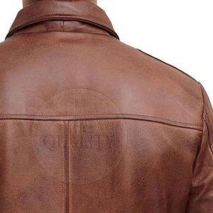 Veste d'hiver en cuir à col montant avec logo personnalisé de haute qualité Respirante Écologique pour hommes - Product Image 6