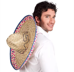 Vente en gros mexique Sombrero Chapeaux Fête mexicaine Chapeaux de paille à bas prix Chapeaux de paille traditionnels pour la décoration de costumes de festival - Product Image 1