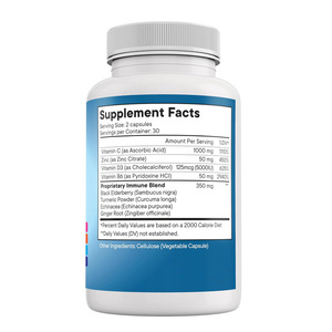 OEM/ODM 8 en 1 Soutien Immunitaire avec Quercétine Zinc Vitamine C Vitamine D3 et Sureau Échinacée Gingembre pour Adultes Enfants - Product Image 2