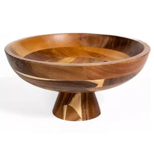 Ensaladera de madera de acacia hecha a mano al por mayor, Frutero de cocina y comedor hecho a mano en Vietnam - Product Image 3