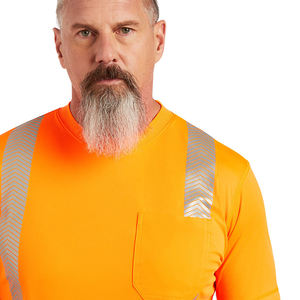 <b>Hi</b> <b>Vis</b> Construction Short Sleeve <b>T</b>-<b>Shirt</b> <b>Hi</b> <b>Vis</b> Workwear Reflective Safety Polo <b>T</b> <b>Shirt</b> With Reflective Tapes 2023 - Product Image 3