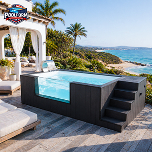 Piscine hors sol prête à l'installation, avec surface antidérapante, piscine préfabriquée en fibre de verre - Product Image 5