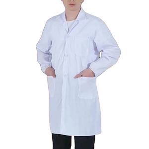 Bata de laboratorio 2026 de alta calidad, ropa de trabajo con muescas para servir de belleza de manga corta Unisex - Product Image 4