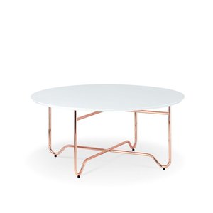 AK โต๊ะกาแฟโลหะทรงกลม2ชั้นสีเบจโต๊ะตกแต่งภายในแบบดั้งเดิมสำหรับเฟอร์นิเจอร์ร้านอาหาร - Product Image 2