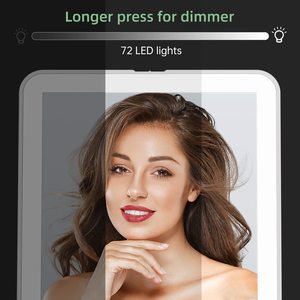 Luz LED, iluminación de viaje, iluminación de 3 colores, pantalla táctil regulable, luz de maquillaje plegable de escritorio - Product Image 2