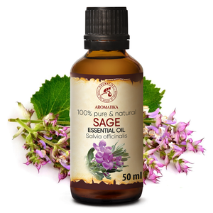 Aromatika Huile Essentielle de Sauge 100% Pure 50ml Aromathérapie Naturelle Salvia Officinalis Huile Composée Distillée à la Vapeur Épicée - Product Image 1