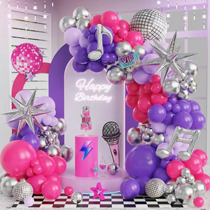 Kit <span class=keywords><strong>de</strong></span> Arco <span class=keywords><strong>de</strong></span> Globos Estilo Disco <span class=keywords><strong>de</strong></span> <span class=keywords><strong>los</strong></span> <span class=keywords><strong>90</strong></span> para TikTok, Guirnalda para Conciertos, Decoración para Fiestas con Notas Musicales - Product Image 1