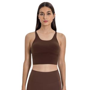 Brassière de yoga rembourrée pour femme, débardeur court, gilet de sport léger et respirant, brassière de sport réversible pour la gym et le yoga - Product Image 3