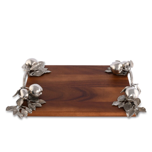 Bandeja de servicio de madera de diseño Vintage para decoración tradicional del hogar y mesa de comedor clásica con atractivo rústico único - Product Image 5