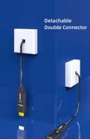 25m HDMI Abnehmbares 2-Port-Anschlusskabel AM zu DM Micro 4K 1080P Stecker zu Stecker HDMI Glasfaserkabel