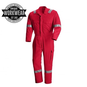 Combinaison ignifuge personnalisée haute visibilité en polyester, résistante aux flammes, pour l'industrie pétrolière et gazière, vêtements de travail certifiés CE, protection pour hommes - Product Image 3