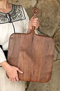 Tabla de cortar rectangular de madera de acacia sólida impulsada al por mayor, bloque de cortar de palisandro, fabricante transfronterizo - Product Image 6