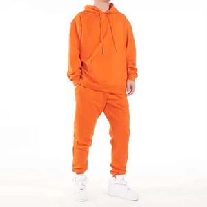 Vêtements d'entraînement et de jogging pour hommes Tenues deux pièces à fermeture éclair unie Survêtement avec capuche Survêtements pour hommes Survêtement boxy pour hommes - Product Image 1