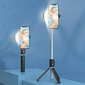 Nhỏ gọn và di động có thể điều chỉnh chiều dài ổn định và bền p20sl Selfie Stick đen mini linh hoạt điện thoại di động <span class=keywords><strong>Monopod</strong></span> - Product Image 2