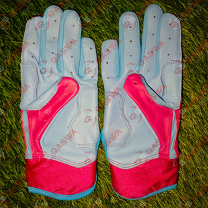 Guantes de Bateo Deportivos de Cuero Premium, Color Morado y Blanco, Agarre Duradero, Transpirables, Cómodos, Ecológicos, Ligeros, con Muñequera Ajustable - Product Image 4