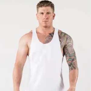 Custom Manufacture Logo Men Sport Shirt Mesh Running Sleeveless T-shirts Gym Tank Top Men tank top