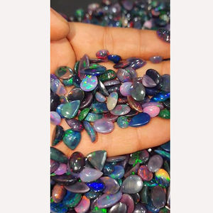 2117 pièces d'opale noire éthiopienne naturelle 10mm -19mm ovale poire Cabochon 3295 Cts Lot Iroc ventes qualité opale gemme cabine US $2108 - Product Image 4