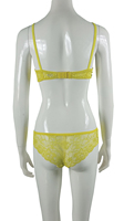 Ensemble soutien-gorge push-up brodé à bonnets couvrants et bretelles réglables pour femme, avec coussinets amovibles, en élasthanne/coton écologique