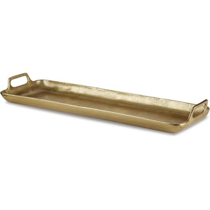 Trending 2026 Brass Serving <b>Trays</b> In Gold Finished Rectangle Shape For Home & Hotels Tabletop <b>Snacks</b> And Drinks Serving <b>Trays</b> - Product Image 5