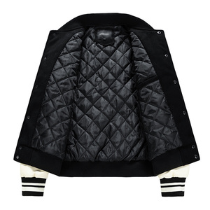 Chaquetas universitarias de moda para hombre, chaqueta de béisbol acolchada de lana, parches de chenilla personalizados, estilo Letterman universitario en relieve - Product Image 2