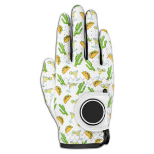 ถุงมือกอล์ฟบุรุษคุณภาพสูง Tacos และเตกีล่าทําจากหนังแท้ มีจําหน่ายขนาดกลาง/ใหญ่ ออกแบบมาเป็นพิเศษ - Product Image 1