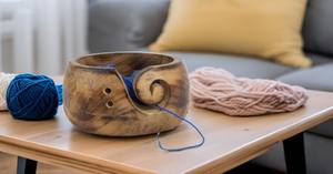 Handcrafted Wooden Yarn Bowl Simple Style Knitting Crochet Holder Perfect Storage <b>Gift</b> <b>for</b> <b>Knitters</b> - Product Image 4