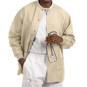 Veste de gommage médicale toutes saisons, élégante et professionnelle, tissu denim léger et respirant - Product Image 5