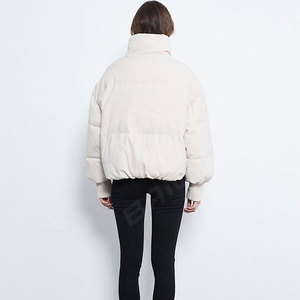 Profesional fabrica invierno cálido señoras Shearling Puffer chaqueta transpirable manga larga impermeable impreso Technics con capucha - Product Image 2