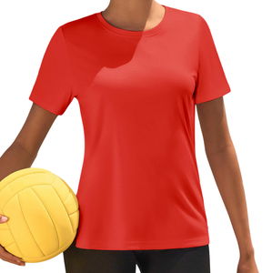 Increíble y elegante producto personalizado ropa deportiva y transpirable Ultra suave al tacto mejor camiseta de tela de poliéster para mujer - Product Image 3