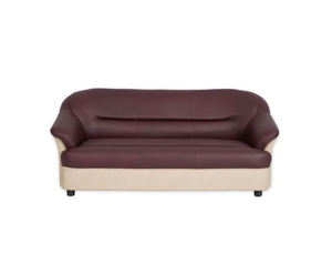 Sofá de tela de PVC de 3 plazas de alta calidad de lujo en diseño brillante Beige granate para muebles de sala de estar - Product Image 6