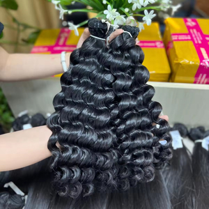 ผมต่อแบบหยักศกสำหรับต่อผมมนุษย์ผมสังเคราะห์นุ่มลื่นคุณภาพสูง - Product Image 1