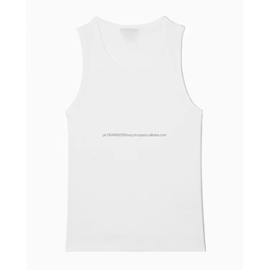 Débardeur d'entraînement vierge de haute qualité OEM, débardeur côtelé pour hommes, col carré, débardeur de fitness pour hommes - Product Image 6