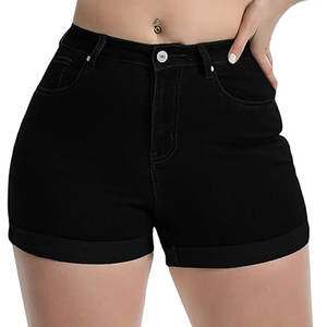 Shorts en jean pour femmes de qualité supérieure, style décontracté, uni, légers, fabriqués en usine. - Product Image 1