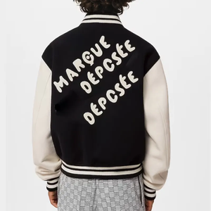 Chaquetas Varsity Personalizadas de Alta Calidad con Bordado, Cuello Alto, para Hombre, Invierno - Product Image 6