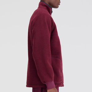 Vente en gros Vestes Polaires Douces pour Hommes Streetwear Décontracté Hiver Echauffement Fermeture Éclair Pull Polaire Tops Veste pour Hommes - Product Image 4