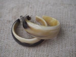 Pendientes de Cuerno de Búfalo para Niñas, Pendientes de Mujer, Joyería de Cuerno, Cuerno Natural para Mujer, Alta Calidad - Product Image 4