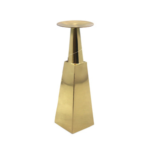 Metal Candle <b>Pillar</b> Holder Christmas Decorative Golden Color For Home Wedding Christmas Tabletop <b>Lighting</b> Decor Handmade Bulk - Product Image 1