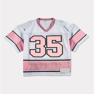 Venta al por mayor de encargo Reversible sublimación y bordado de impresión de malla Reversible hombres Vintage Mesh Football Jersey - Product Image 6