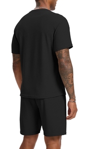 Vêtements de sport en bambou personnalisés de haute qualité pour hommes Hauts décontractés d'été écologiques et ensembles de vêtements de sport pour la course à pied - Product Image 5