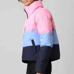 Chaqueta acolchada de lona impermeable larga de calidad para mujer con nuevo diseño, cultivo en bloque de tres toneladas, precio de fábrica - Product Image 2