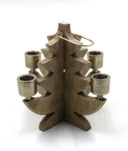 Décoration de table de noël support de l'avent en aluminium/acier support de bougie en nickel brut pour la maison et le décor d'éclairage de table - Product Image 6